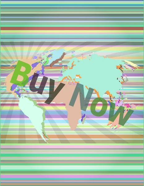 Compre Agora Palavra Comprar Agora Tela Digital Conceito Negócio — Fotografia de Stock