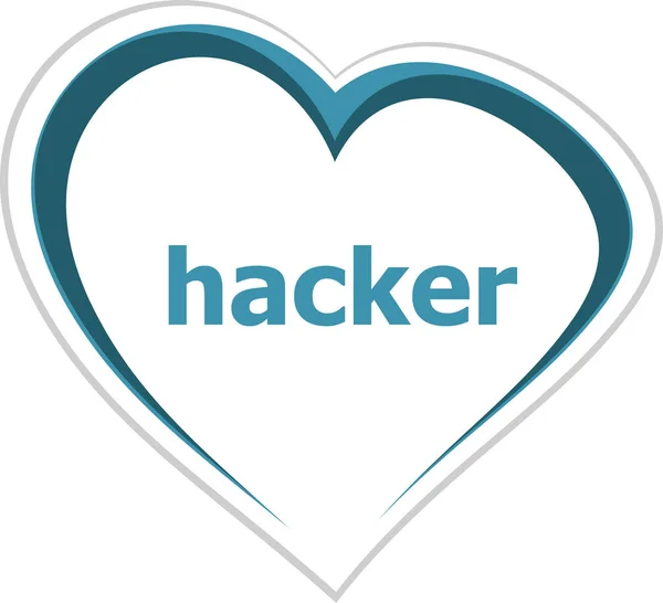 Wort Hacker Datenschutzkonzept — Stockfoto