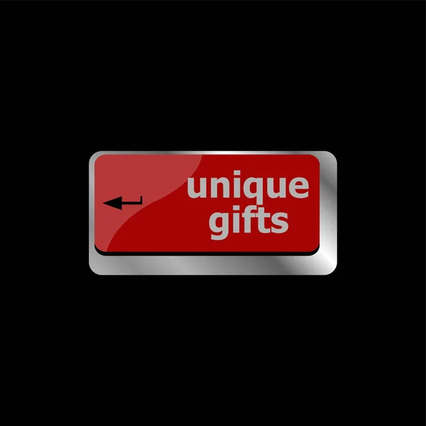 Unique Gifts Events Button Keyboard Keys Holiday Concept — Stock Photo, Image