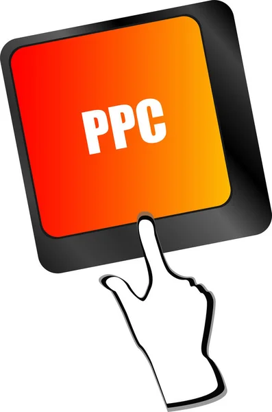 Ppc Pague Por Clique Conceito Botão Teclado Computador Moderno — Fotografia de Stock
