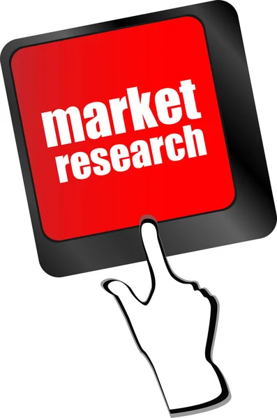 Taste Mit Marktforschungstext Auf Laptop Tastatur Geschäftskonzept — Stockfoto