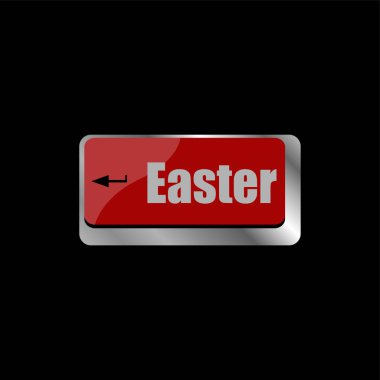 Bilgisayar klavyesindeki Paskalya metin düğmesi