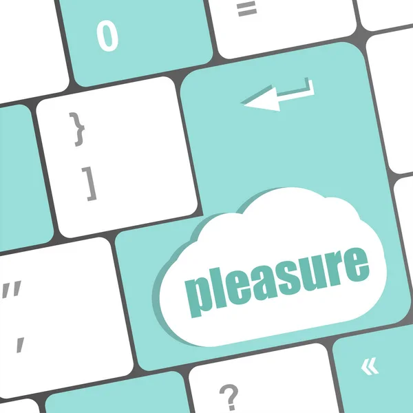 Keyboard Pleasure Key Social Concept — Stock Photo, Image