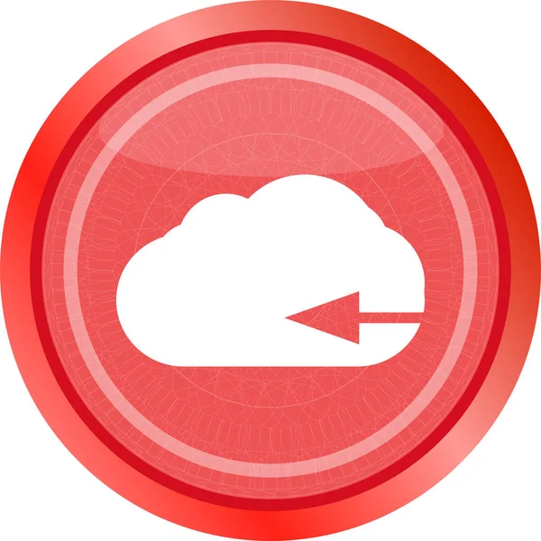 Przesyłanie Ikony Chmury Prześlij Przycisk Symbol Obciążenia — Zdjęcie stockowe