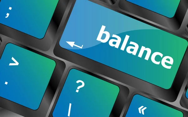 Balance Word Computer Keyboard Key Button — Stock Photo, Image