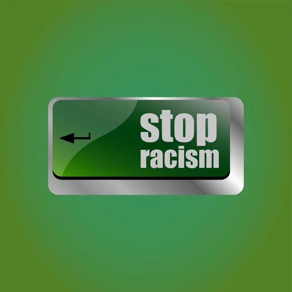 Detener Racismo Concepto Palabra Por Teclas Teclado — Foto de Stock