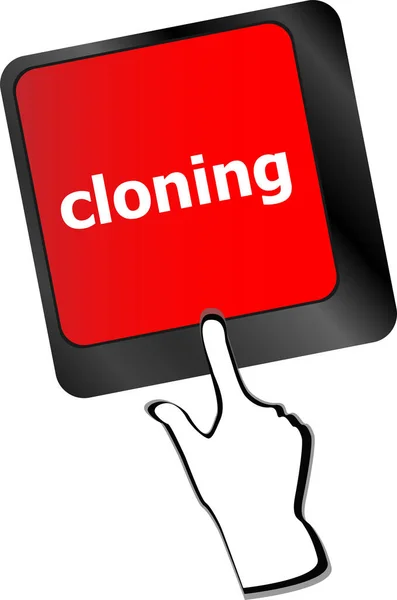 Clonazione Tasto Tastiera Sul Del Computer — Foto Stock