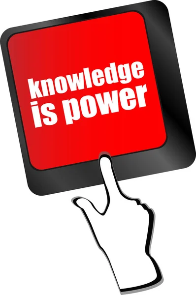Γνώση Είναι Κουμπί Δύναμης Στο Πληκτρολόγιο Του Υπολογιστή — Φωτογραφία Αρχείου