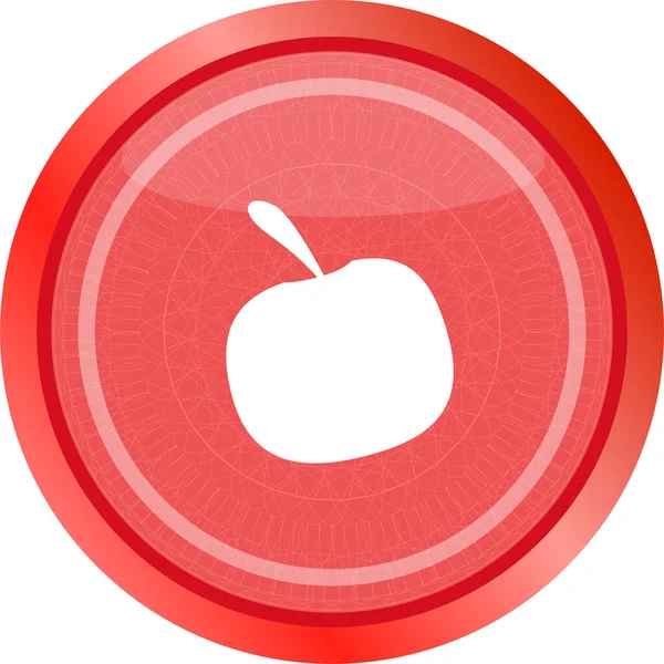 Apple Ikona Okrągłym Przycisku Kolekcji Oryginalny Przycisk — Zdjęcie stockowe