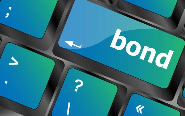 Bond Knop Computer Toetsenbord Sleutel — Stockfoto