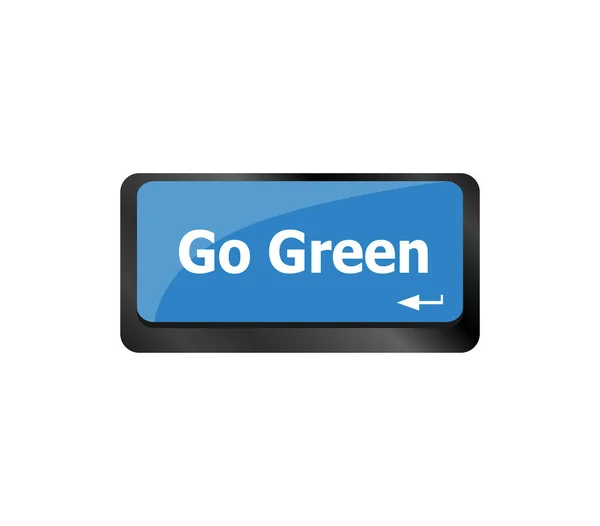 Una Tastiera Con Tasto Lettura Green — Foto Stock