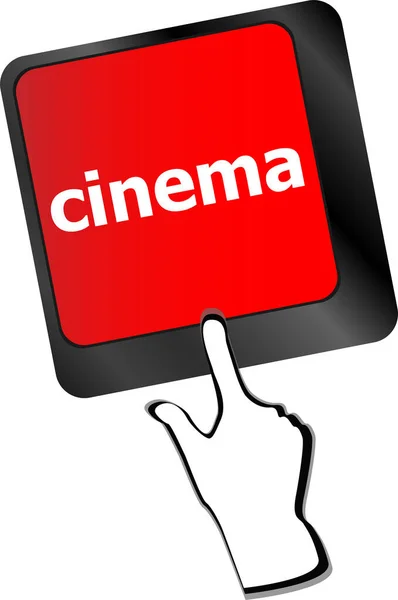 Business Concept Cinema Key Computer Keyboard — Stock Photo, Image