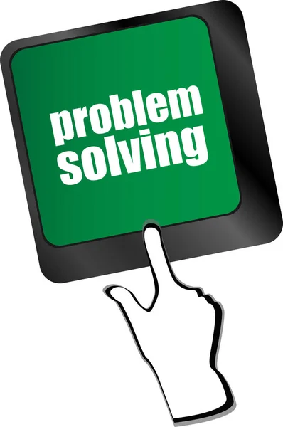 Probleem Oplossen Knop Computer Toetsenbord Sleutel — Stockfoto
