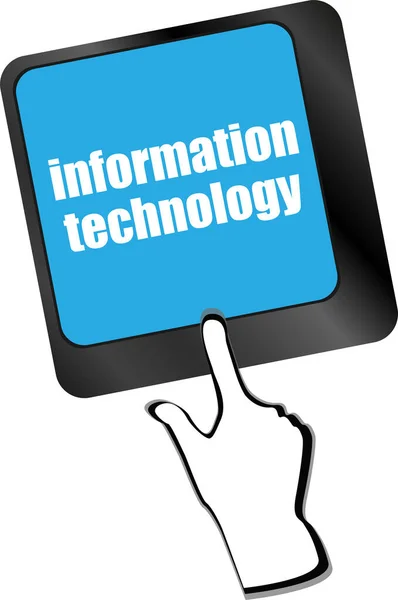 Datový Koncept Počítačová Klávesnice Slovem Informační Technologie Pozadí Tlačítka — Stock fotografie