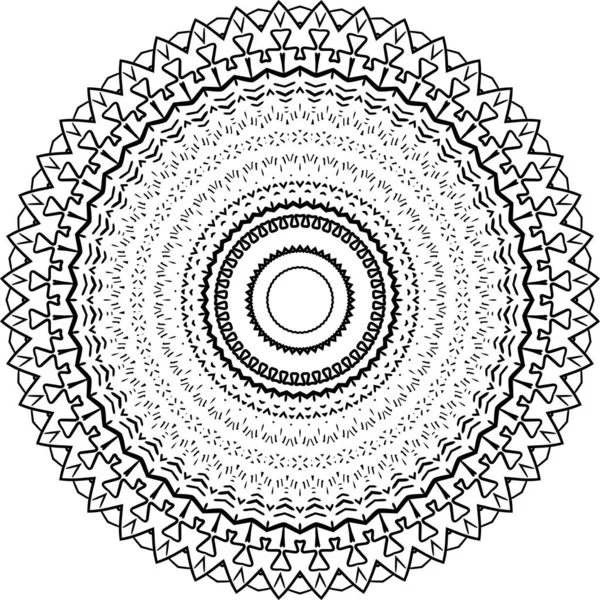 Mandala Isolato Sfondo Bianco Illustrazione Astratta Del Vettore Modello Struttura — Vettoriale Stock