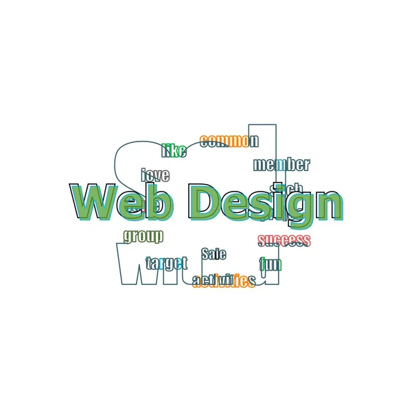 Text Web Design Conceptul Elemente Șablon Design Logo Uri Pentru — Fotografie, imagine de stoc
