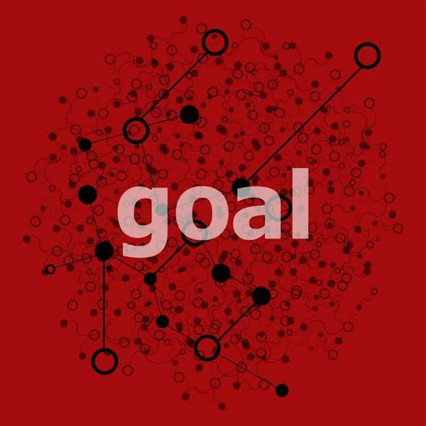 Text Goal Business Concept Abstract Background Connecting Dots Lines — Stock Photo, Image