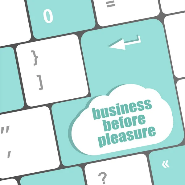 Business Pleasure Button Computer Keyboard Key — Stock Photo, Image