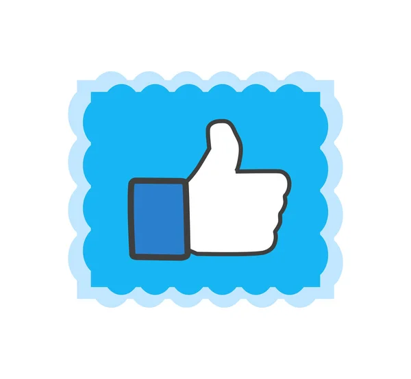 Facebook Duimen Omhoog Teken Facebook Een Bekende Sociale Netwerkdienst Facebook — Stockfoto