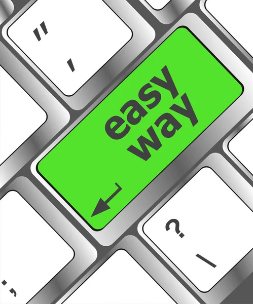 Easy Way Taste Auf Der Tastatur Nahaufnahme — Stockfoto