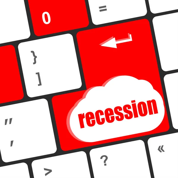 Recession Enter Button Computer Keyboard Key — Stock Photo, Image