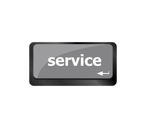 Servicios Teclado Portátil Botón Tecla Concepto Negocio —  Fotos de Stock