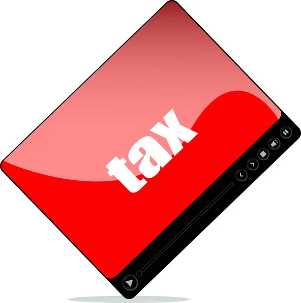 Videoplayer Für Web Mit Steuerwort — Stockfoto