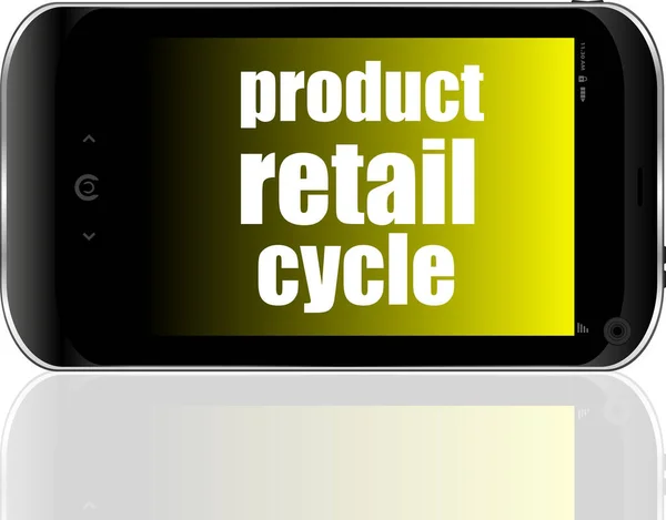 製品小売サイクル 携帯電話だ 事業概念 — ストック写真