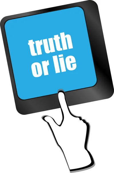 Truth Lie Button Computer Keyboard Key — Stock Photo, Image