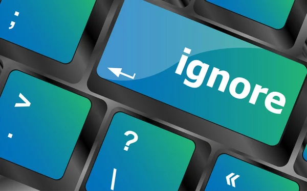 Ignore Button Computer Keyboard Keys — Stock Photo, Image