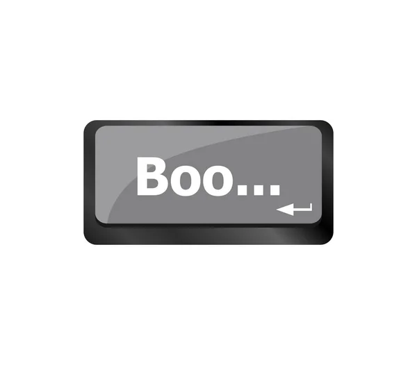 计算机上的Boo字输入键盘键 — 图库照片