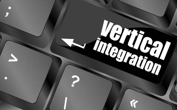 Computertastatur Mit Vertikalen Integrationswörtern — Stockfoto