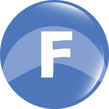 Web tuşundaki F harfi. F simgesi sembol tasarımı
