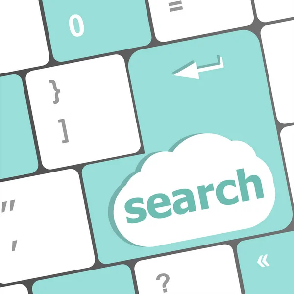 Internet Search Engine Key Showing Information Hunt Concept — Stock Photo, Image