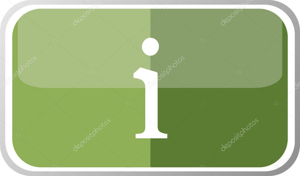 Info web button information symbol sign, info symbol . Letter I web button sybmol design