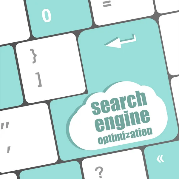 Teclado Moderno Com Texto Seo Seo Search Engine Optimization Conceito — Fotografia de Stock