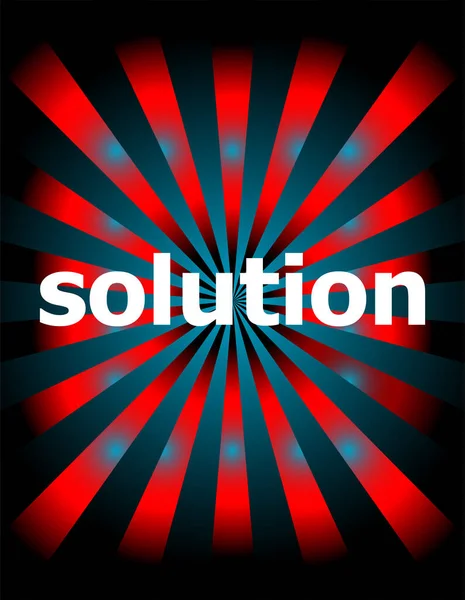 Solução Palavra Tela Digital Conceito Negócio Elementos Modelo Design Logotipo — Fotografia de Stock