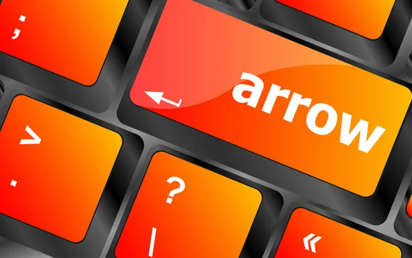 Arrow Word Computer Keyboard Key Button — Stock Photo, Image