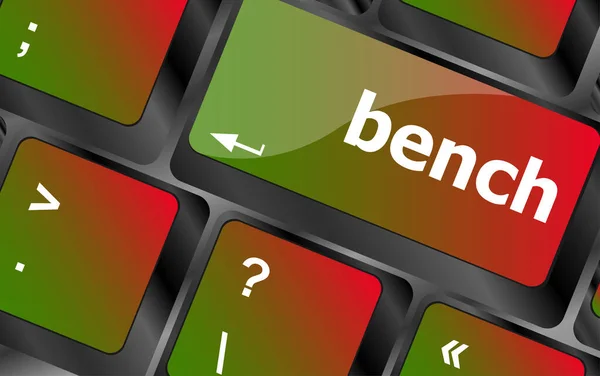 Bench Button Keyboard Key Soft Focus — Stock Photo, Image