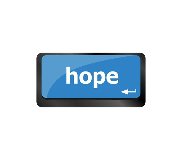 Computer Keyboard Hope Key — Stock Photo, Image