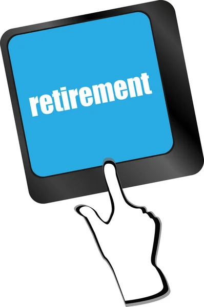 Retirement Investment Concept Button Computer Keyboard — Stock Photo, Image