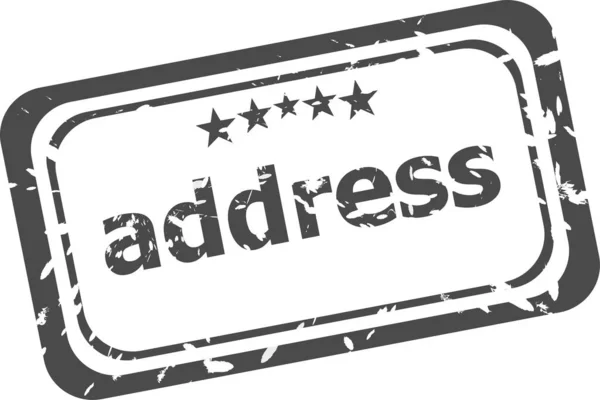 Rubber Stamp Address Word Isolated White — Stock Photo, Image