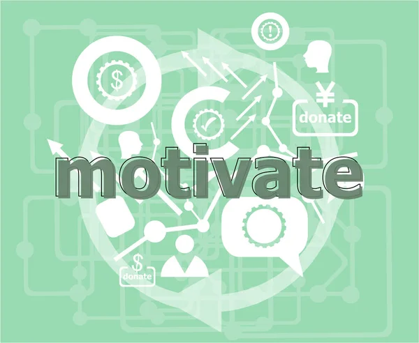 Testo Motivare Concetto Aziendale Modello Infografico Elementi Grafici Web Design — Foto Stock