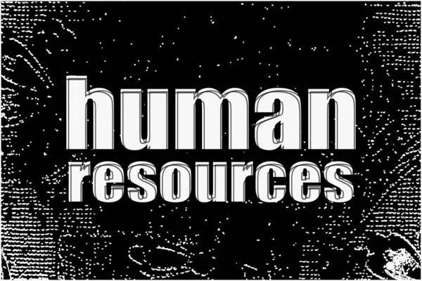 Management Konzept Humanressourcen Text Weiße Worte Auf Schwarzem Abstrakten Hintergrund — Stockfoto