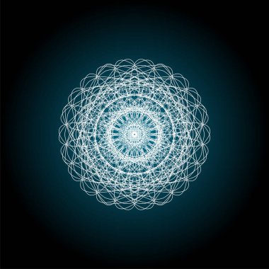 Sertifika veya diploma, para birimi ve para tasarımı için Guilloche unsurları. Patern Rosette ve sınır, arka plan notu için filigran, kupon. Renkli mandala. Spirogram, optik illüzyon