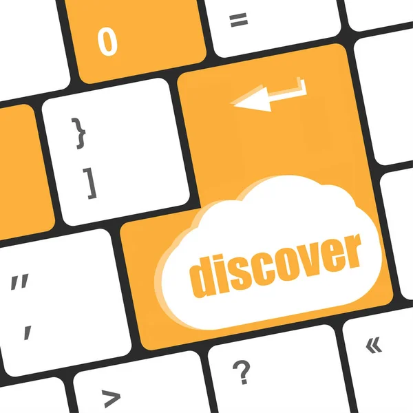 Word Discover Computer Keyboard Enter Key — Stock Photo, Image