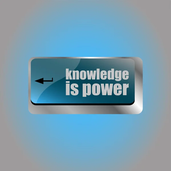 Knowledge Power Button Computer Keyboard Key — Stock Photo, Image