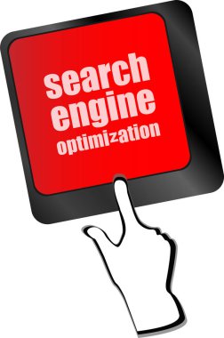 SEO metni olan modern klavye. İkinci kavram