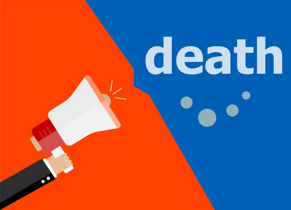 Flat Design Business Concept Death Digital Marketing Business Man Holding — Stock Photo, Image
