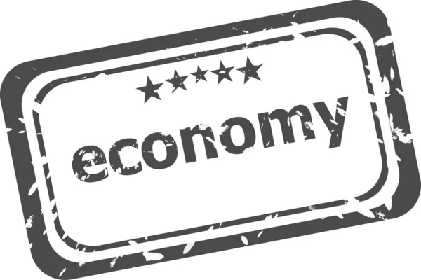 Economy Grunge Rubber Stempel Geïsoleerd Witte Achtergrond — Stockfoto